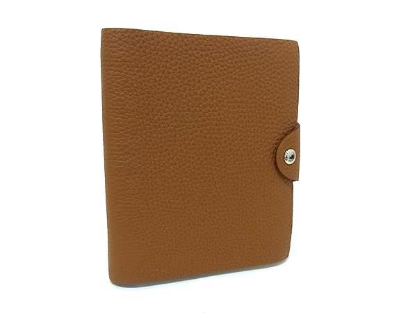 HERMES エルメス 手帳カバー ユリスPM ブラウン系 トゴ ユニセックス ステーショナリー シルバー金具 美品【本物保証】 20,559円