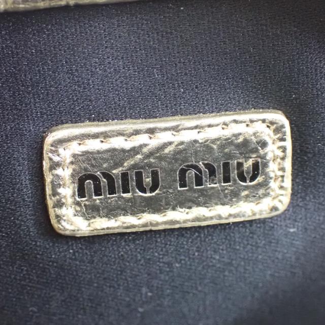miu miu ミュウミュウ バッグチャーム マイクロバッグチャーム 5NR036 ゴールド系 レザー レディース ミニ 美品【本物保証】_7