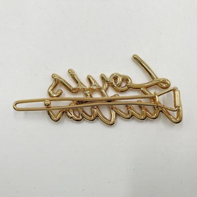 LOUIS VUITTON ルイヴィトン バレッタ バレッタ･LV スクリプト M03251 ゴールド系 メタル レディース 美品【本物保証】_1