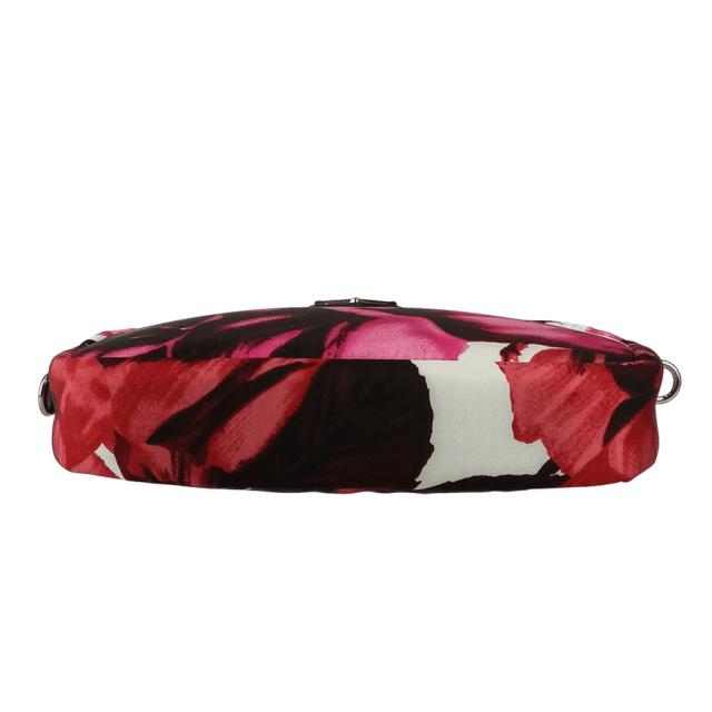 PRADA プラダ ショルダーバッグ 2WAY クロスボディバッグ 1DH046 ピンク ナイロン レディース リストレット ポーチ シルバー金具 三角ロゴプレート 花柄 超美品【本物保証】_4