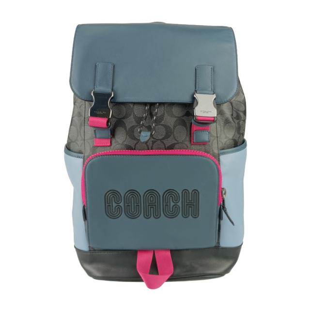 コーチ リュック バックパック レザー シグネチャー グレー 【公式通販】