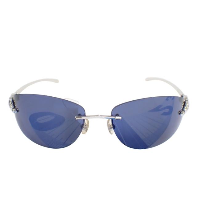 Cartier カルティエ サングラス パンテール T8200614 ブルー シルバー メタル ユニセックス 美品【本物保証】