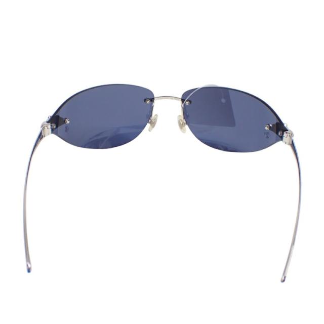 Cartier カルティエ サングラス パンテール T8200614 ブルー シルバー メタル ユニセックス 美品【本物保証】 Cartier カルティエ サングラス パンテール T8200614 ブルー シルバー