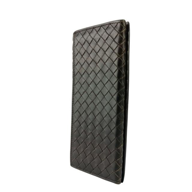 BOTTEGA VENETA ボッテガべネタ 長財布 イントレチャート 120697 ダークブラウン レザー メンズ 札入れ【本物保証】_1