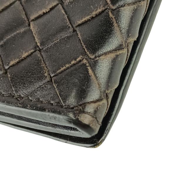 BOTTEGA VENETA ボッテガべネタ 長財布 イントレチャート 120697 ダークブラウン レザー メンズ 札入れ【本物保証】_4