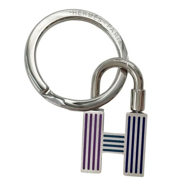 HERMES エルメス キーホルダー カデナ クイズレインボー シルバー系 メタル ユニセックス 美品【本物保証】