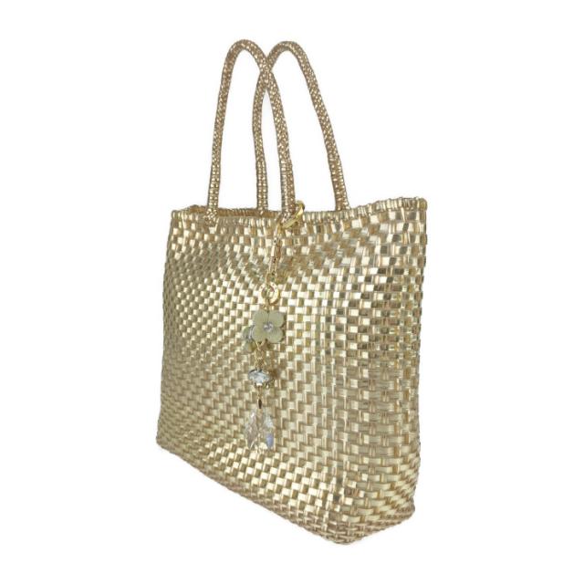 ポーチ付】 アンテプリマ ハンドバッグ イントレッチオ ゴールド スモール