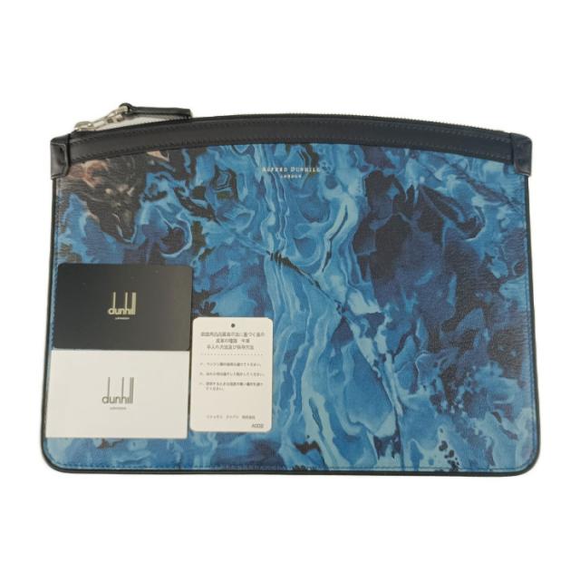 新品未当てはめる見せびらかす品 dunhill ダン吸血鬼 クラッチペダル御徒面子 公爵 ビー玉 スモール ジップフォリオ DU19R3850MR472 青味 なめし革 メンズ 車寄せ 二つ目御徒面子【本物言いはなつ】