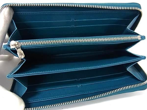 LOUIS VUITTON ルイヴィトン 長財布 エピ ジッピーウォレット M60311 シアン レザー ユニセックス ラウンドファスナー シルバー金具【本物保証】_3