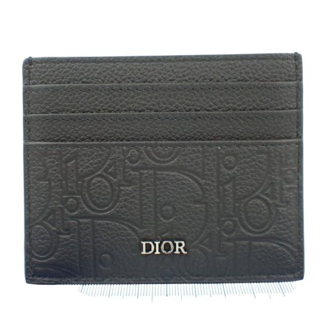 Christian Dior クリスチャンディオール カードケース グラビティ カードホルダー 2ESCH135FLG_H00N ブラック カーフスキン ユニセックス 新古未使用展示品【本物保証】