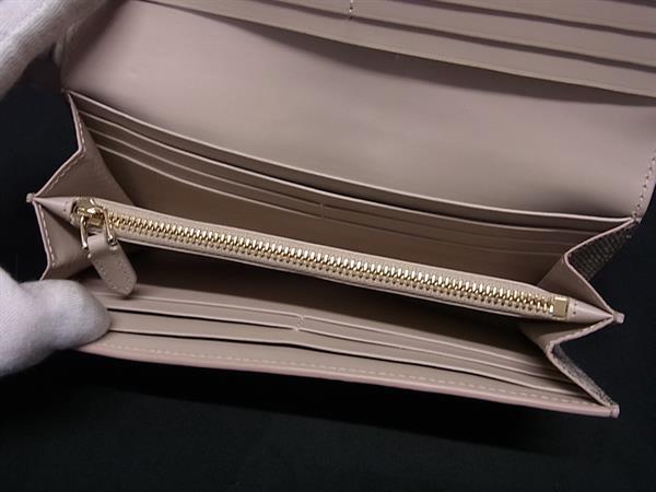 BVLGARI ブルガリ 財布 ブルガリブルガリ 288278 ベージュ系 ゴールド系 レザー レディース ロゴクリップ 二つ折り 長財布 美品【本物保証】_4
