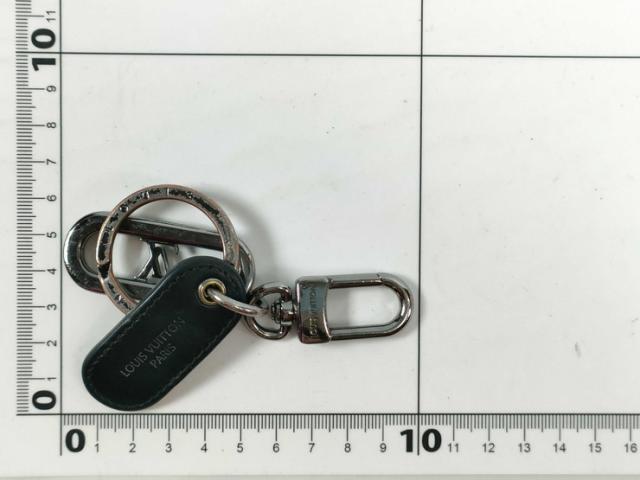 LOUIS VUITTON ルイヴィトン キーホルダー LV シグネチャー チェーン M00927 ブラック シルバー モノグラムエクリプス×メタル ユニセックス キーリング シルバー金具【本物保証】_2