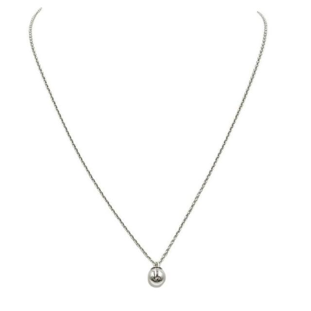 Tiffany&Co. ティファニー ネックレス ハードウェア ボールネックレス シルバー系 Ag925 レディース 美品【本物保証】