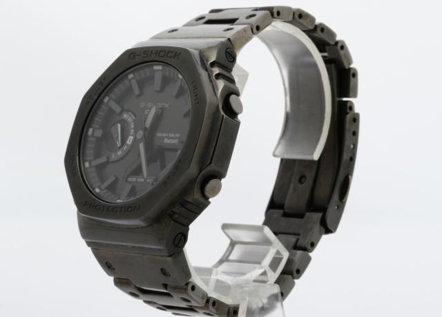 CASIO カシオ 時計 GSHOCK FULL METAL 2100 Series GMB2100BD1AJF ブラック ステンレススチール メンズ アナデジ 美品【本物保証】_1