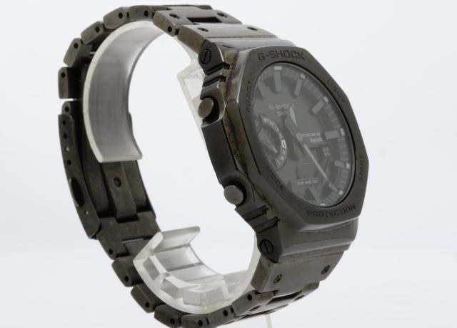 CASIO カシオ 時計 GSHOCK FULL METAL 2100 Series GMB2100BD1AJF ブラック ステンレススチール メンズ アナデジ 美品【本物保証】_2