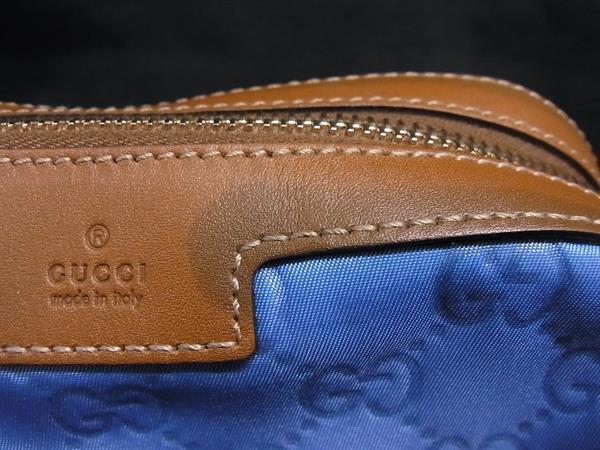 GUCCI グッチ ポーチ コスメポーチ 256636 ライトブルー系×ブラウン系