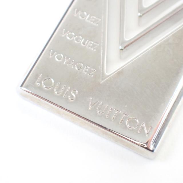 LOUIS VUITTON ルイヴィトン ペンダント ネックレス VVV M00050 シルバー メタル メンズ トリプルV 美品【本物保証】_5