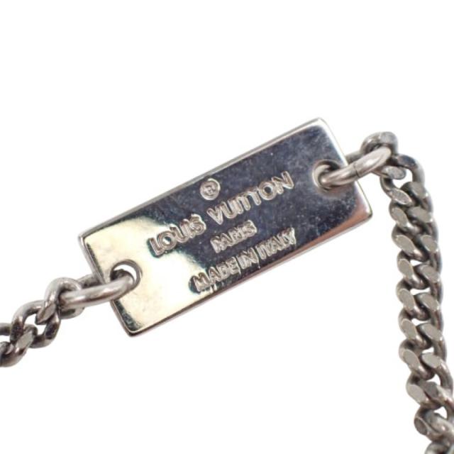 LOUIS VUITTON ルイヴィトン ペンダント ネックレス VVV M00050 シルバー メタル メンズ トリプルV 美品【本物保証】_6