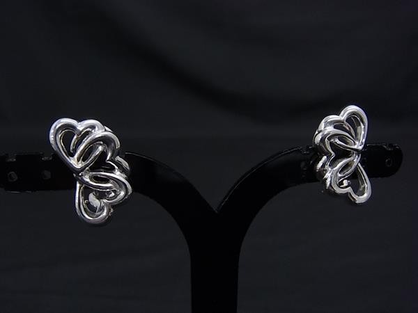 TIFFANY＆Co ティファニー イヤリング トリプルハート シルバー系 SV925 レディース 美品【本物保証】