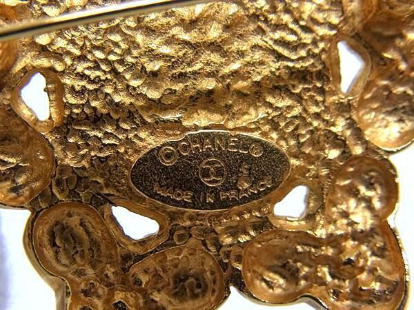 CHANEL シャネル ブローチ ゴールド メタル レディース パール フラワーモチーフ 美品【本物保証】_3