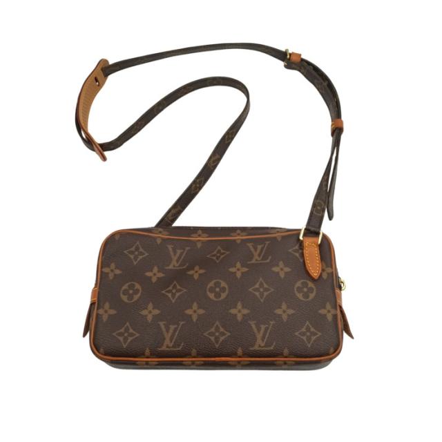 LOUIS VUITTON ルイヴィトン ショルダーバッグ モノグラム マルリー バンドリエール M51828 ブラウン PVC レザー ユニセックス ポシェット 美品【本物保証】_2