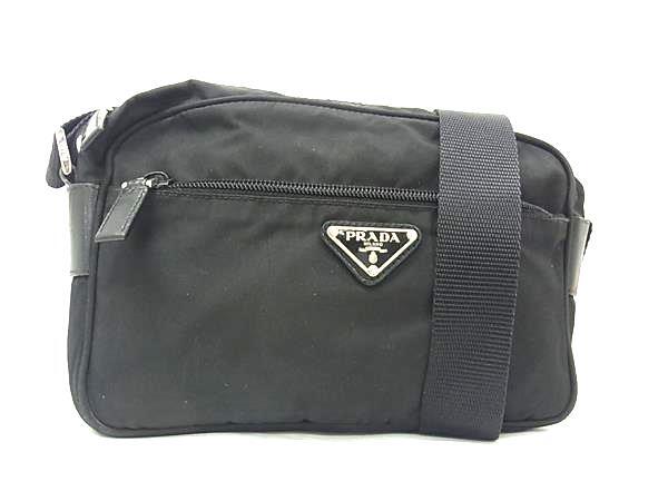 プラダ サコッシュ ナイロン ショルダーバッグ 白タグ 黒 ブラック プラダ サコッシュ ナイロン ショルダーバッグ 白タグ 黒 ブラック