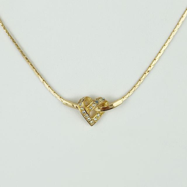 美品 クリスチャン ディオール ネックレス ゴールド CD ロゴ ライン