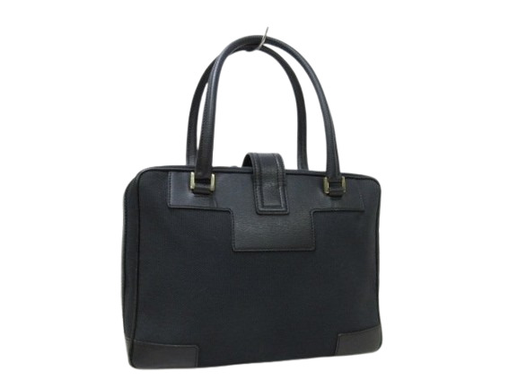 GUCCI グッチ ハンドバッグ Gロゴ 001-5155 ブラック キャンバス×レザー レディース ゴールド金具 美品【本物保証】_1