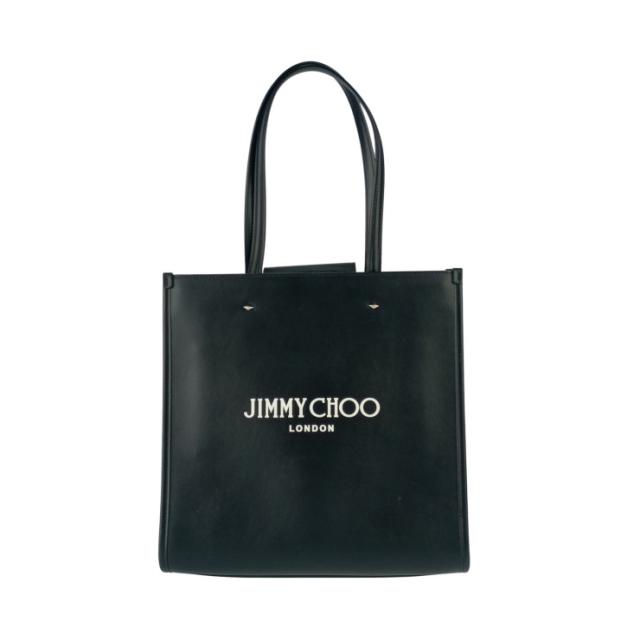JIMMY CHOO ジミーチュウ トートバッグ N/S TOTE M ブラック系 レザー レディース 美品【本物保証】