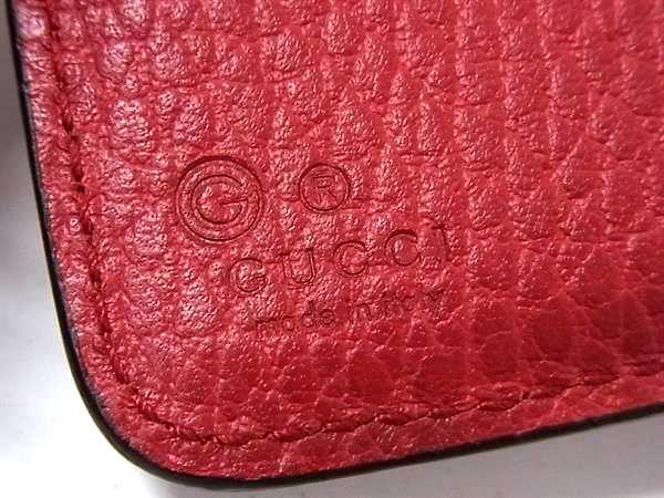 GUCCI グッチ 財布 インターロッキングG 449397 レッド レザー レディース ラウンドファスナー 三つ折り 長財布 美品【本物保証】_1