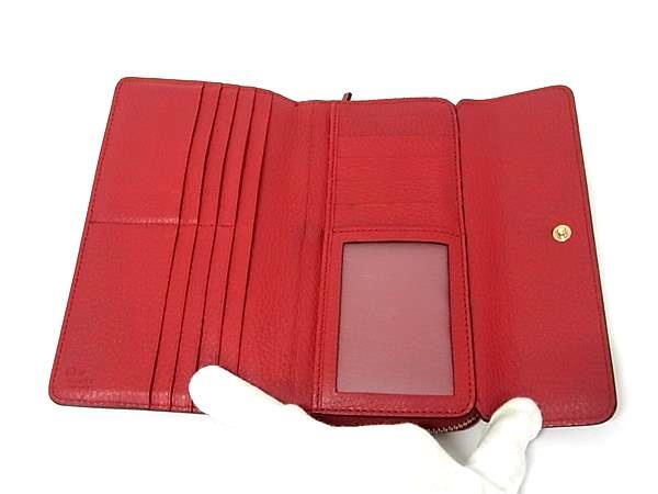GUCCI グッチ 財布 インターロッキングG 449397 レッド レザー レディース ラウンドファスナー 三つ折り 長財布 美品【本物保証】_4