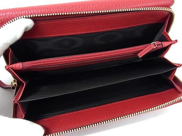 GUCCI グッチ 財布 インターロッキングG 449397 レッド レザー レディース ラウンドファスナー 三つ折り 長財布 美品【本物保証】_5