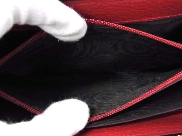 GUCCI グッチ 財布 インターロッキングG 449397 レッド レザー レディース ラウンドファスナー 三つ折り 長財布 美品【本物保証】_6