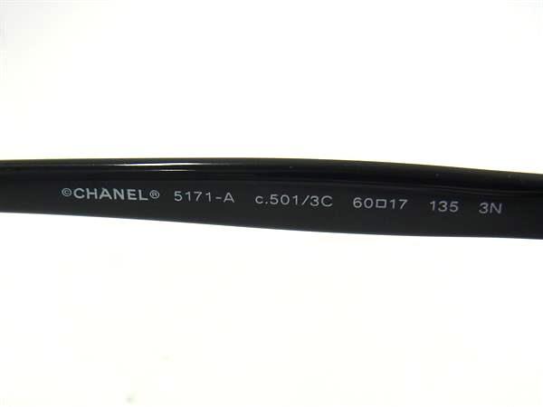 CHANEL シャネル アイウェア ココマーク リボン サングラス 5171-A c.501/3C ブラック プラスチック レディース 60□17 135 3N【本物保証】_3