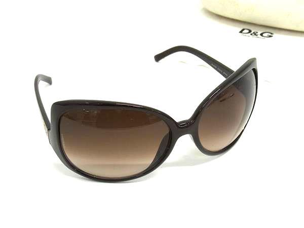 DOLCE＆GABBANA ドルチェ&ガッバーナ アイウェア サングラス DG6035 572/13 ブラウン系 プラスチック レディース ゴールド金具 美品【本物保証】