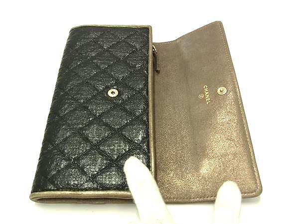 CHANEL シャネル 財布 マトラッセ - ブラック系 レザー×ビニール