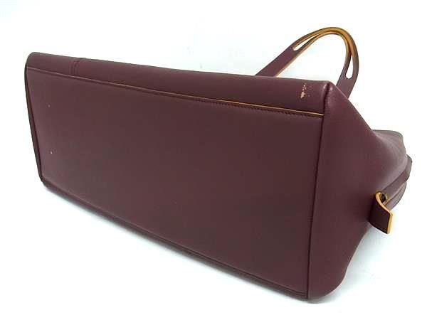 美品 LOEWE ロエベ ハンドバッグ エルカノ - ボルドー系 レザー レディース【本物保証】_3