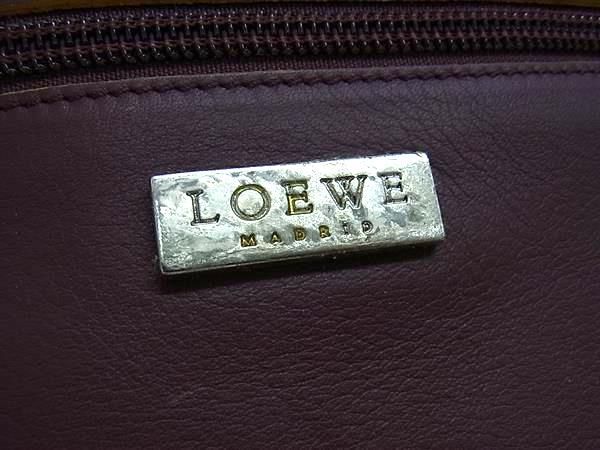 美品 LOEWE ロエベ ハンドバッグ エルカノ - ボルドー系 レザー レディース【本物保証】_5