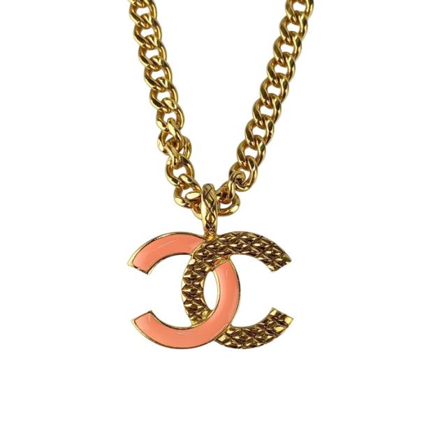CHANEL シャネル ネックレス ココマークネックレス - ゴールド ピンク 