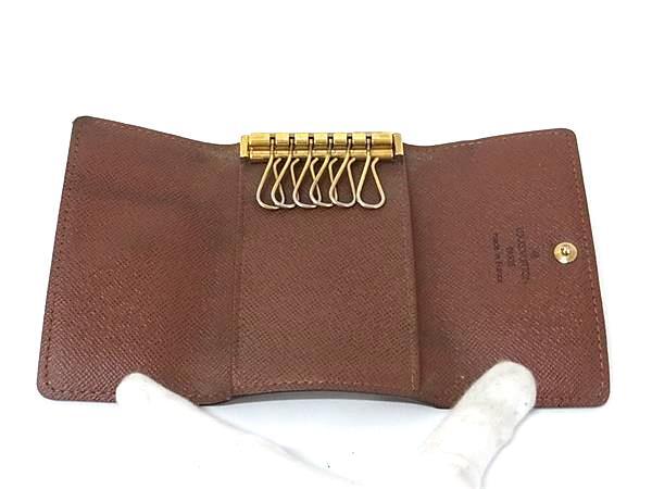 【M.】ルイヴィトン　モノグラム　ミュルティクレ6 キーケース　ブラウン 正規紙袋無料】ルイヴィトン キーケース ミュルティクレ6 レディース