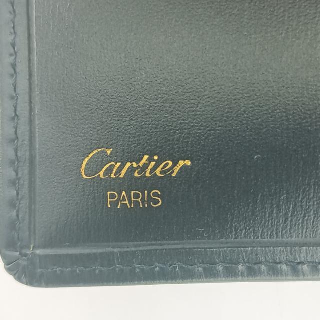 Cartier カルティエ 二つ折り 財布 サファイアライン ネイビー Cartier