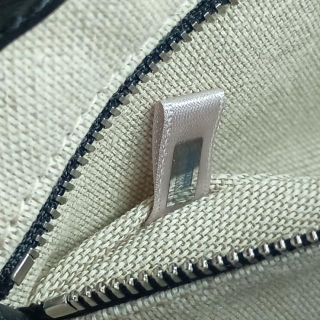 美品 JIMMY CHOO ジミーチュウ トートバッグ N/S トート M - ナチュラル ブラック キャンバス レザー レディース ショルダーバッグ【本物保証】_8