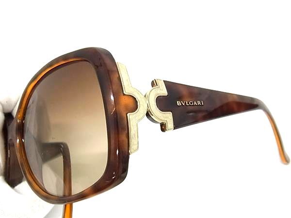 BVLGARI ブルガリ サングラス 8078 ブラウン ブラウングラデーション プラスチック ユニセックス べっ甲調【本物保証】_3