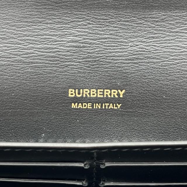 BURBERRY バーバリー 財布 TBコンチネンタルウォレット 8049212 ブラック レザー ユニセックス 二つ折り 長財布 美品【本物保証】_5