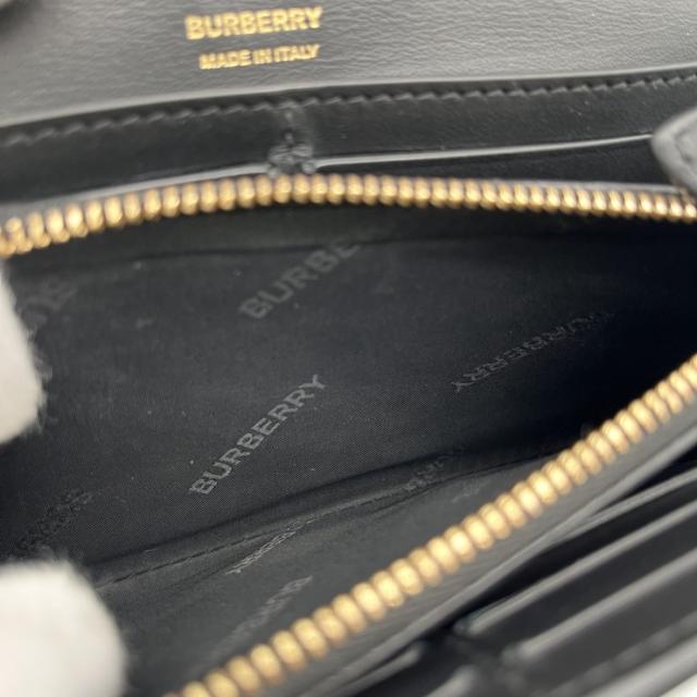 BURBERRY バーバリー 財布 TBコンチネンタルウォレット 8049212 ブラック レザー ユニセックス 二つ折り 長財布 美品【本物保証】_6
