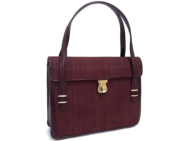 COMTESSE コンテス ハンドバッグ ブラウン ホースヘア レザー レディース【本物保証】