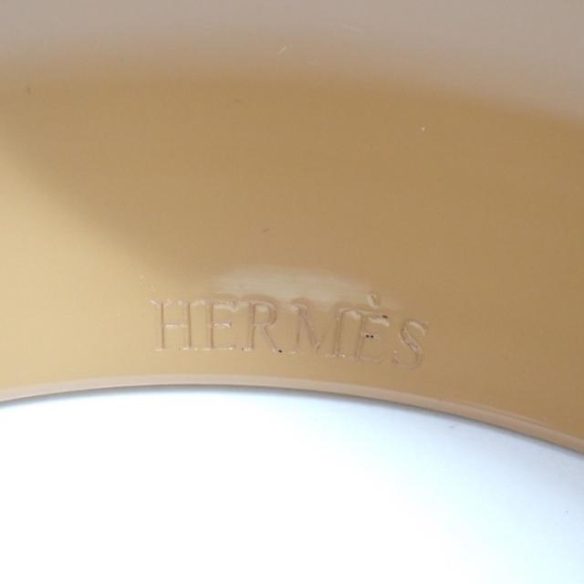 HERMES エルメス バングル フェランGM ベージュ ブラウン ラッカーウッド レディース 美品【本物保証】_3