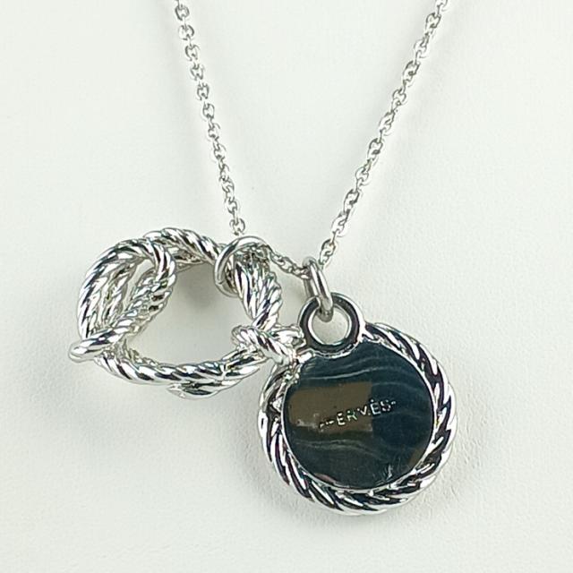美品 HERMES エルメス ネックレス コルタージュ ロープ - シルバー メタル ユニセックス ペンダント 碇 コルダージュ【本物保証】_2