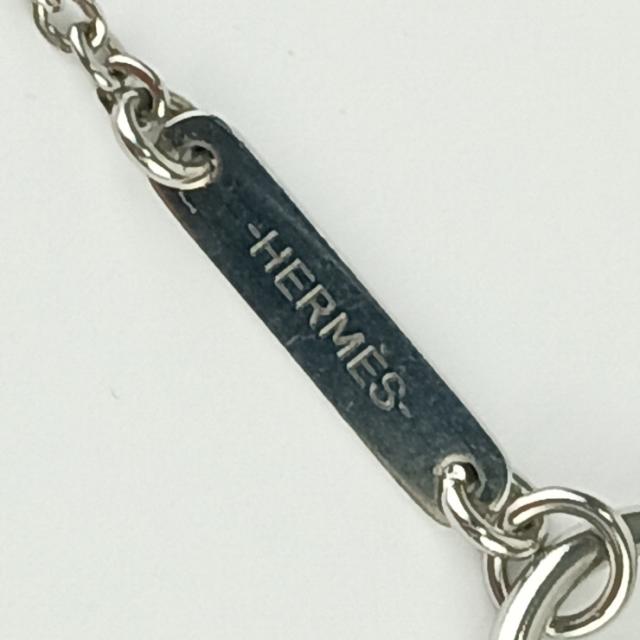 美品 HERMES エルメス ネックレス コルタージュ ロープ - シルバー メタル ユニセックス ペンダント 碇 コルダージュ【本物保証】_6