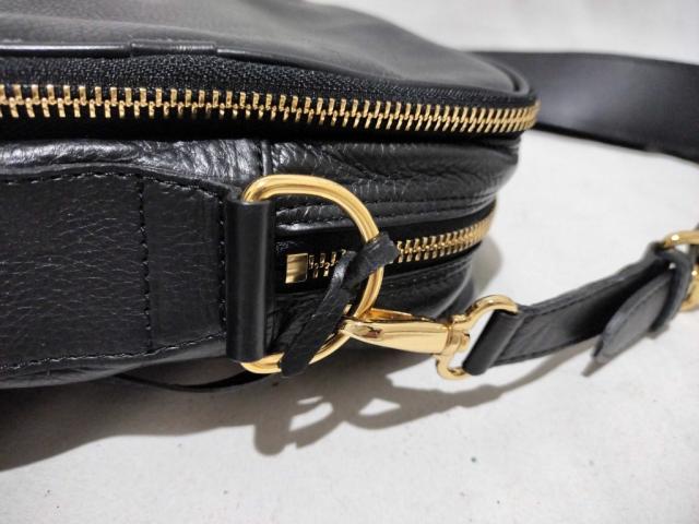 ADMJ エーディーエムジェー ショルダーバッグ ブラック レザー ファー